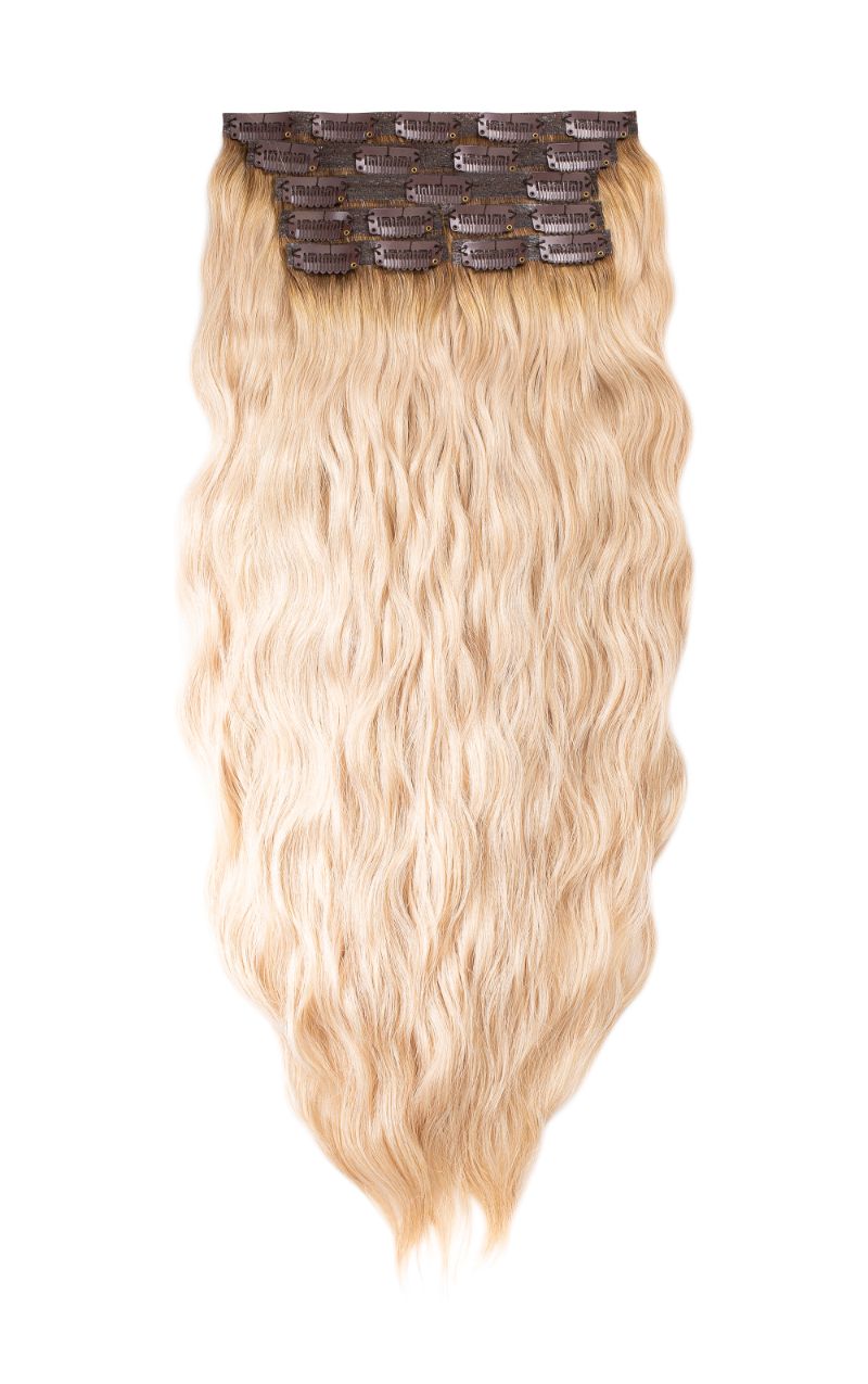 Sunset Blonde Seamless Clip in Hair Extensions