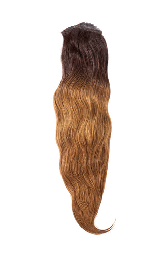Hand Tied Tape-in 25" Medium Ombre Brown 5
