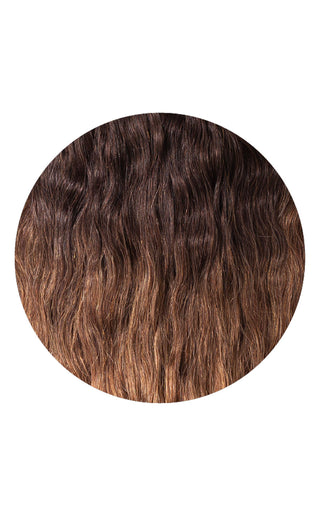 Luxe Clip In 21" Light Ombre Brown 6A
