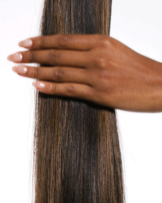 Animated GIF showcasing Glam Seamless Hawaii Balayage hair extensions, featuring a blend of tropical-inspired shades and balayage technique.
