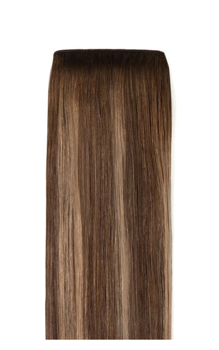 Hair Weft 24" Rooted Caramelt Highlights 3/12
