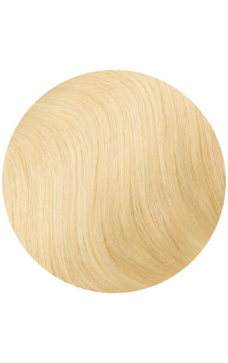 Beach Blonde highlights swatch of hair strand example on a white background
