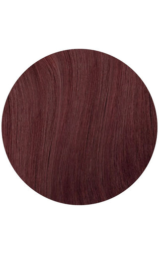 Cherry Wine with Highlights swatch of hair strand example on a white background