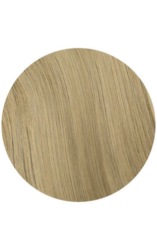 Dirty Blonde highlights of swatch of hair  example on a white background