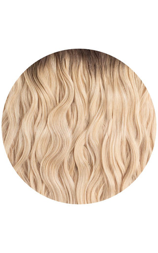 Beach Wave Clip In 18" Rooted Platinum Blonde 2A/60