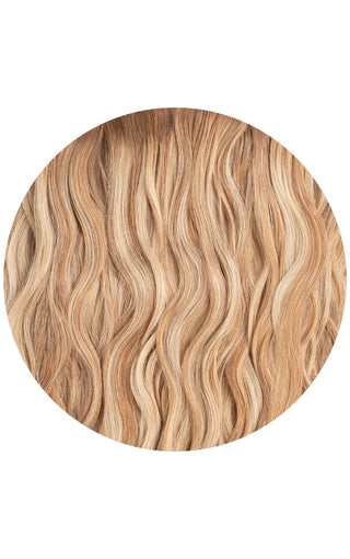 Beach Wave Clip-in Sample Weft Ash Brown Highlight 9/613