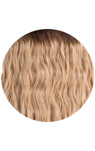 Beach Wave Clip-in Sample Weft Rooted Butter Blonde