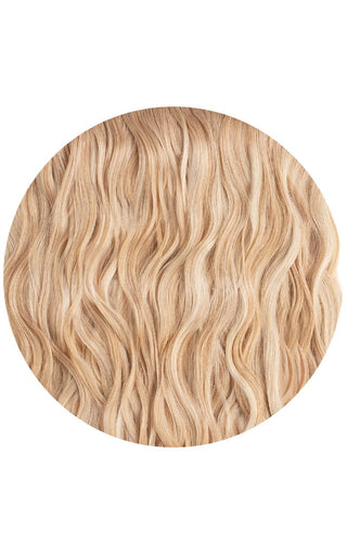 Beach Wave Clip-in Sample Weft Rooted Vanilla Blonde Highlight 23/613