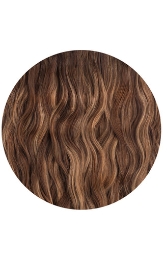 Beach Wave Clip-in Sample Weft Soft Brunette Balayage
