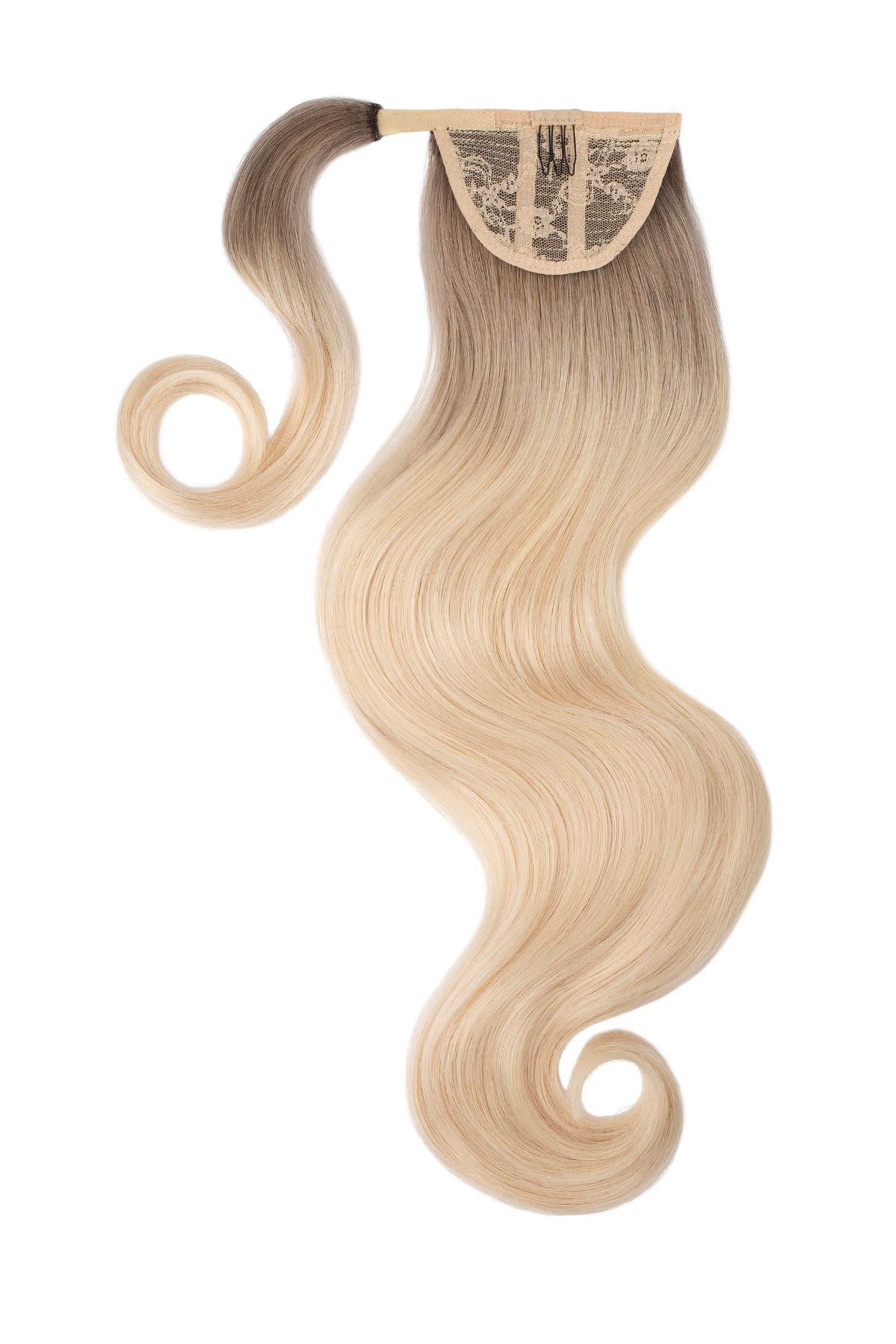 Hair Ponytail Clip In As Real Human Hair Extensions Wrap Around Pony Tail Blonde - Foto 5
