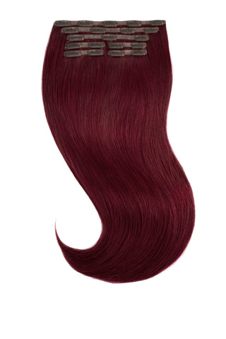 Red Merlot Clip In Hair Extensions