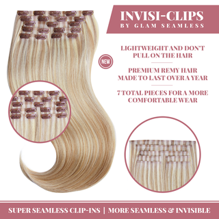 Seamless Clip In Hair Extensions Platinum Blonde